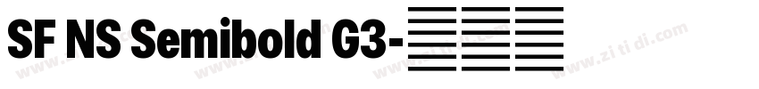 SF NS Semibold G3字体转换